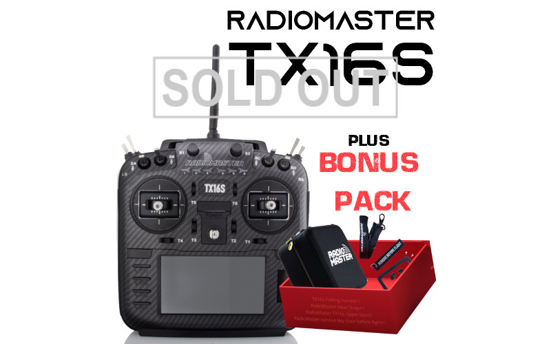 RadioMaster TX16S Hall Sensor Gimbals 2.4G 16CH Multi-protocol RF System OpenTX Carbon Mode2